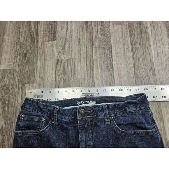 (3/$35) St. John's Bay Womens Size 8 Short Pockets Bootcut Denim Blue Jeans - Picture 6 of 10